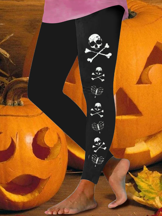 Dark Skull Print Leggings