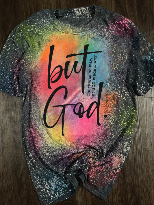 But God Print Crew Neck T-shirt