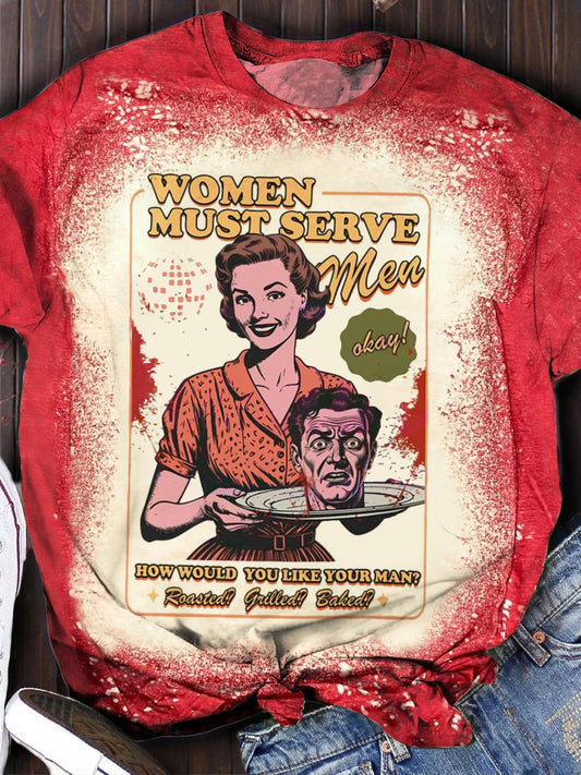 Women Must Serve Men Feminist Halloween T-shirt