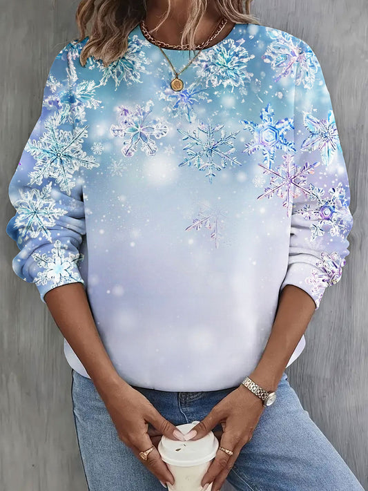 Women's Christmas Winter Print Top