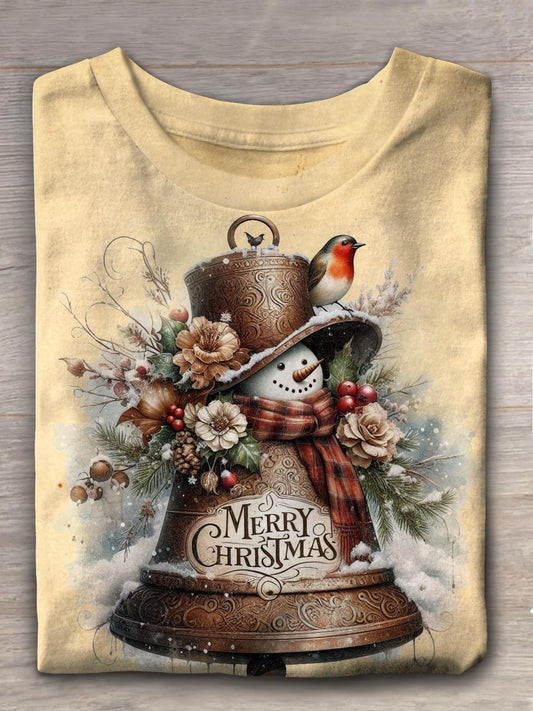 Christmas Bells Vintage Print T-shirt