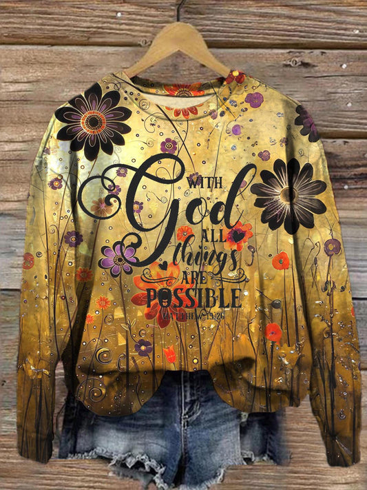 With God All Things Are Possible Long Sleeve Top