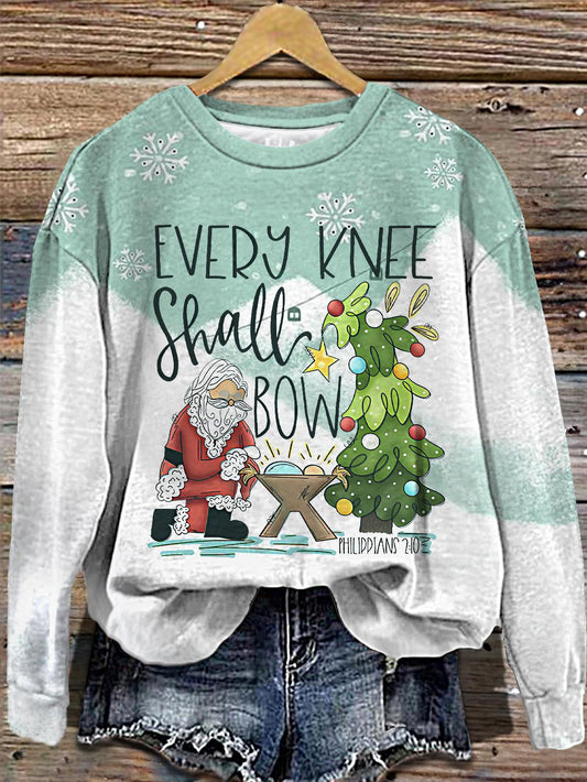 Thousands Of Knees Kneel At The Nativity Of Jesus Crew Neck Casual Sweatshirt