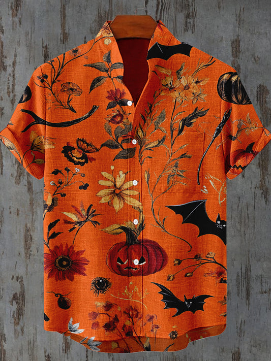 Halloween Graphic Art Print Casual Shirt