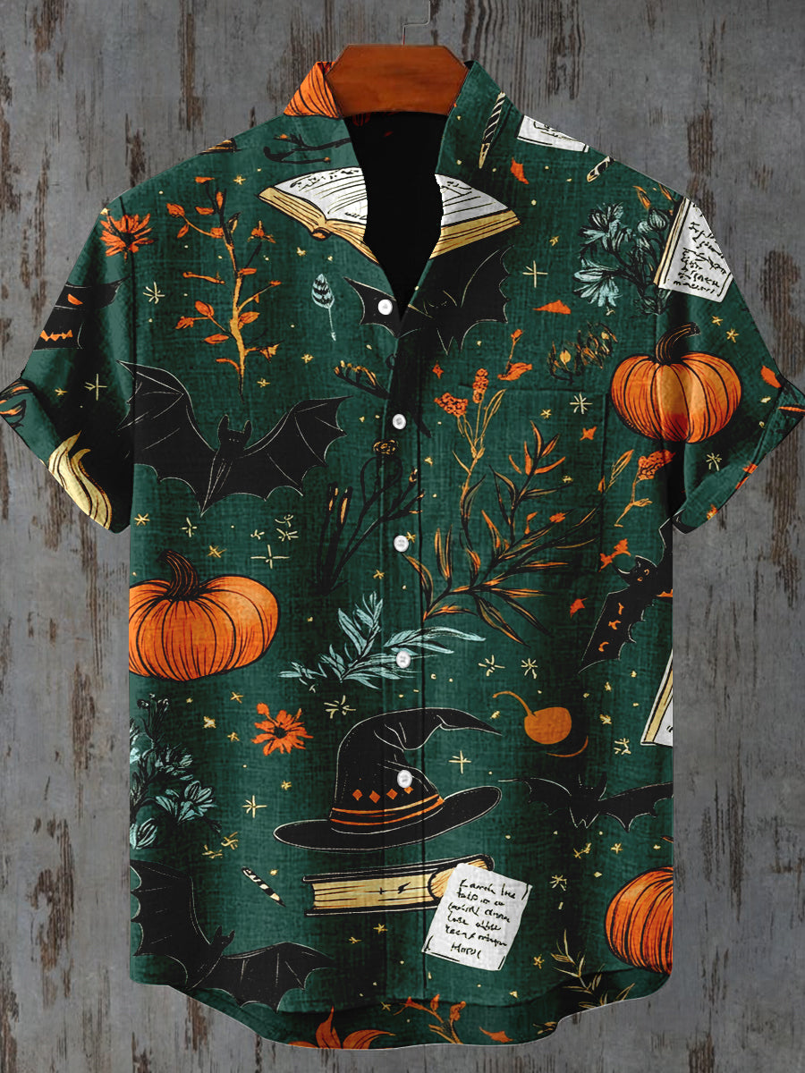 Halloween Graphic Art Print Casual Shirt