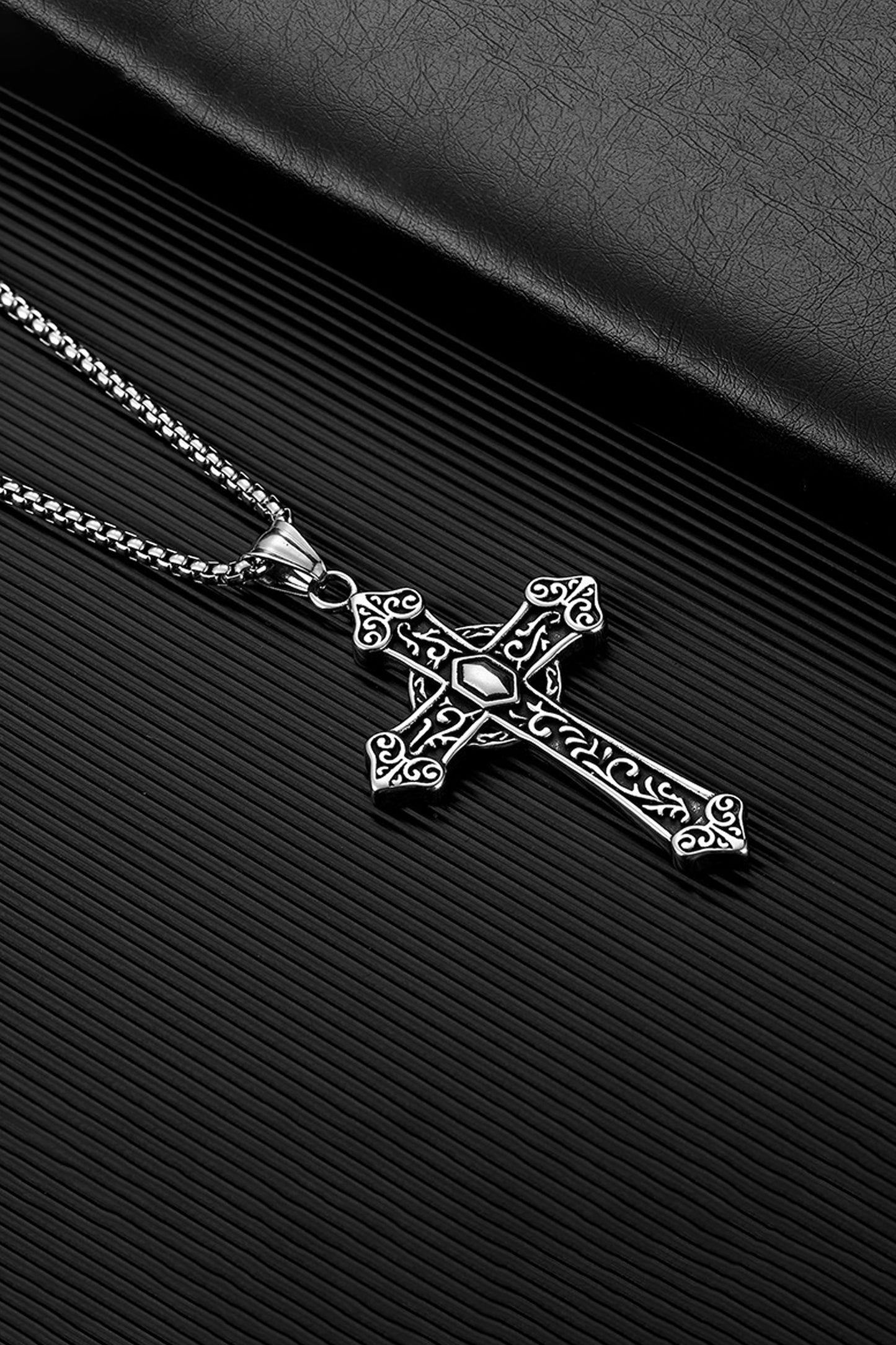 Virgin Mary Cross Pendant Necklace