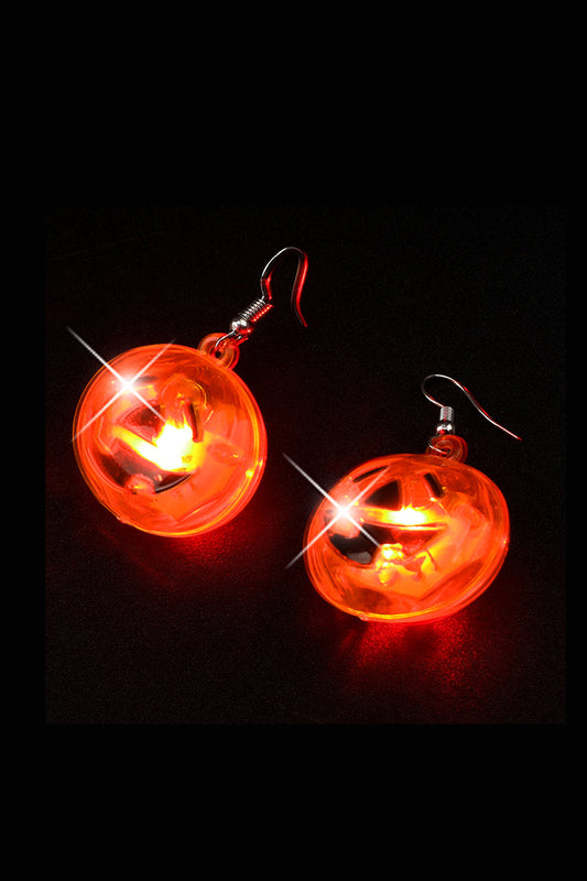 Halloween Pumpkin Skull Hair Melon Earrings