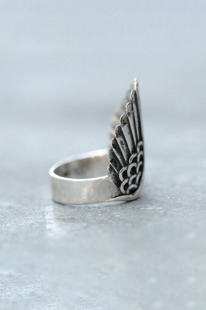 Vintage Angel Wings Open Finger Ring