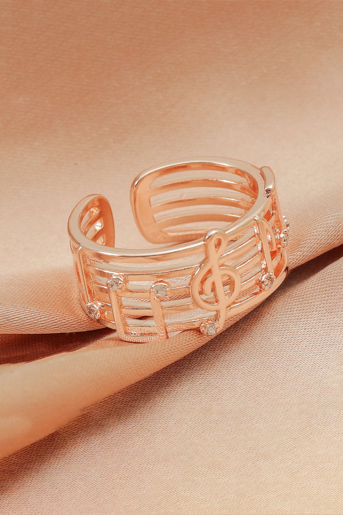 Retro Simple Music Note Hollow Ring