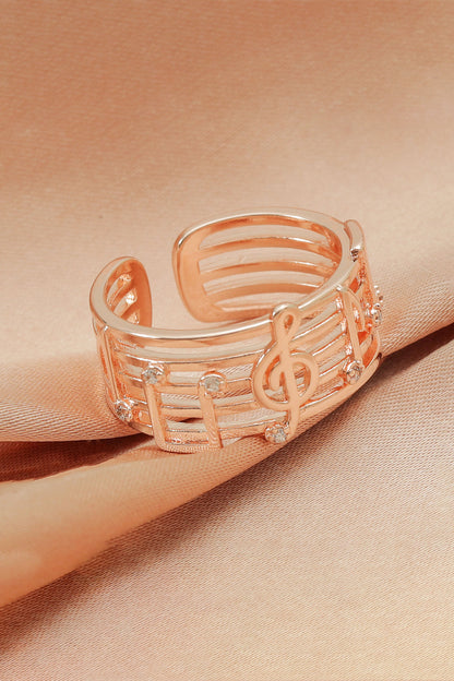 Retro Simple Music Note Hollow Ring