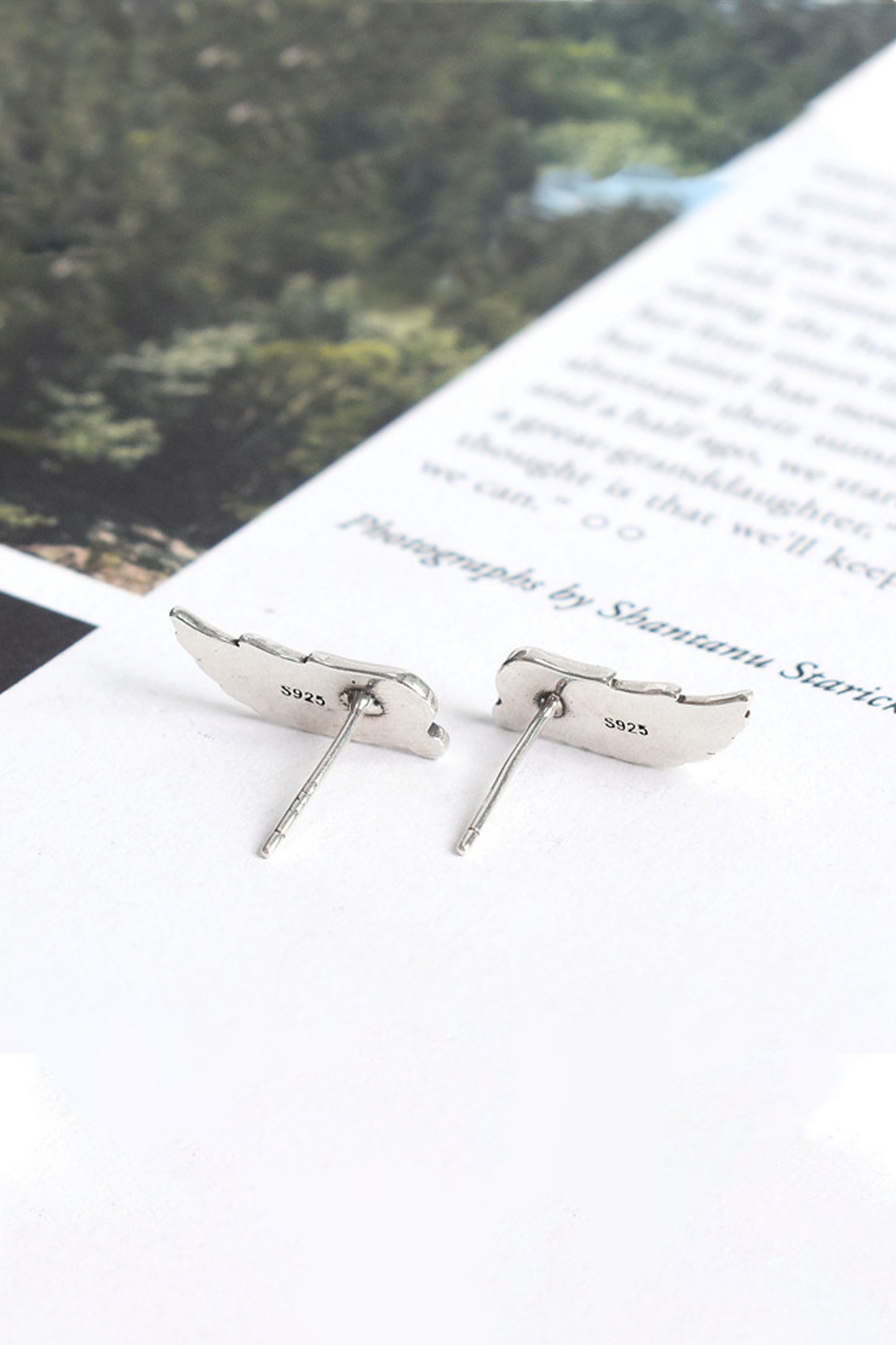 Vintage Wing Stud Earrings