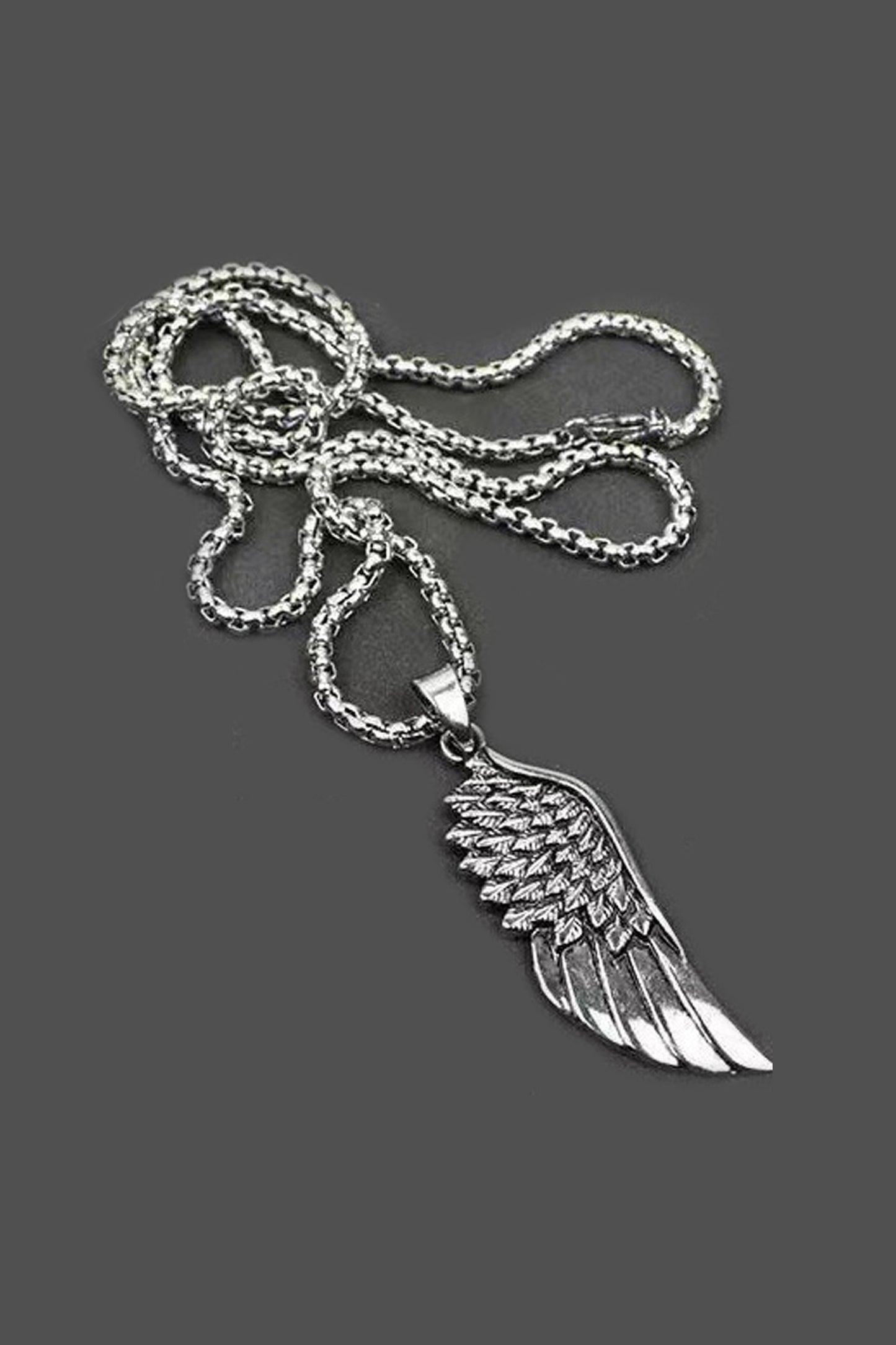 Retro Feather Wings Long Pendant Versatile Necklace