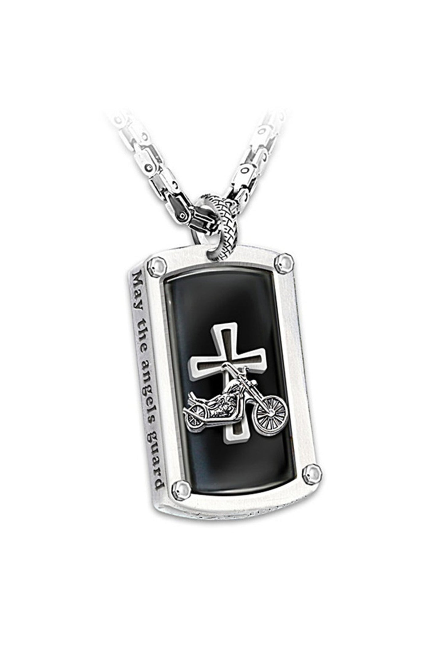 Motorcycle Cross Pendant Necklace