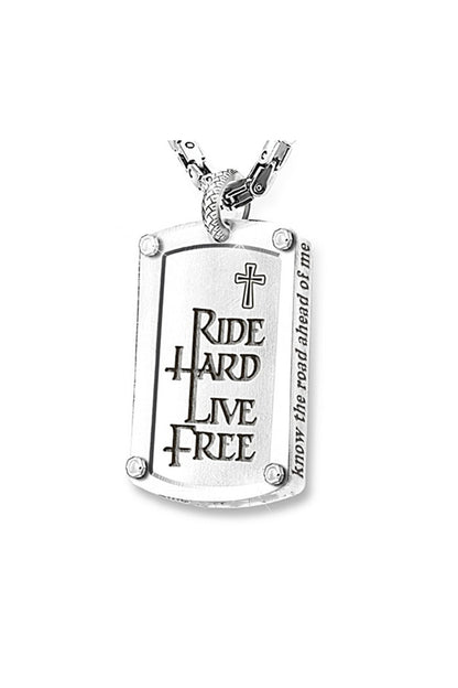 Motorcycle Cross Pendant Necklace