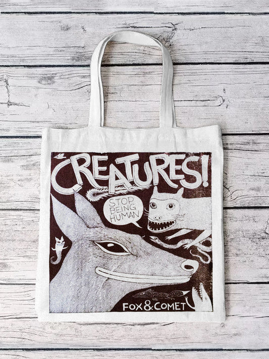 Unisex Art Illustration Print Casual Tote Bag