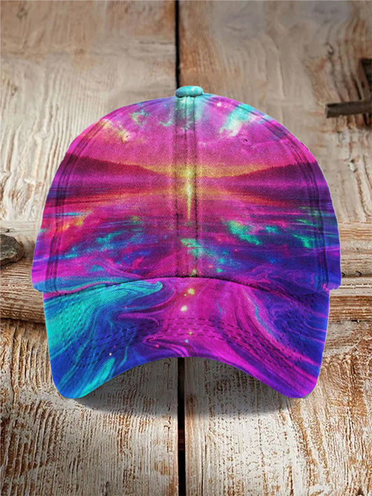 Unisex Colorful Aurora Print Design Hat