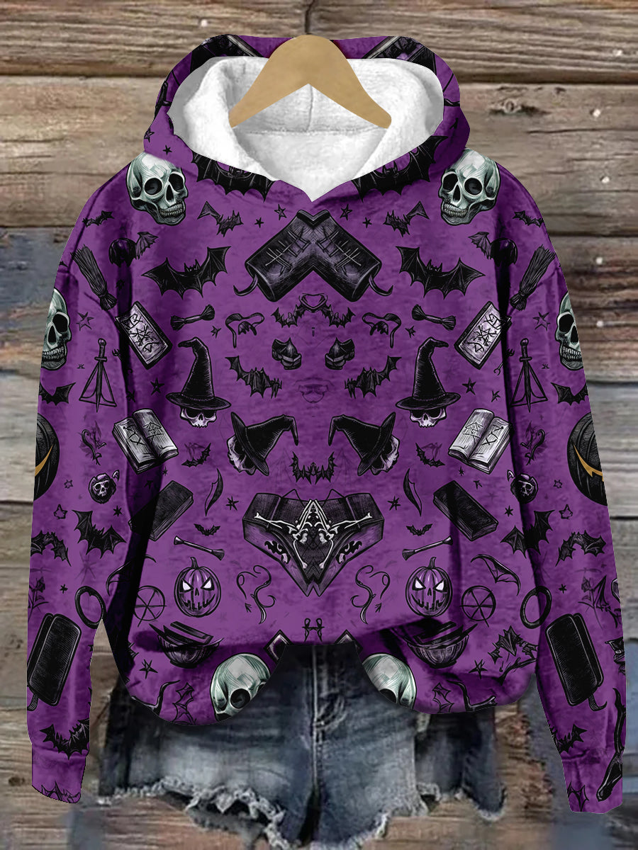 Halloween Art Print Unisex Hooded Long Sleeve Casual Sweatshirt