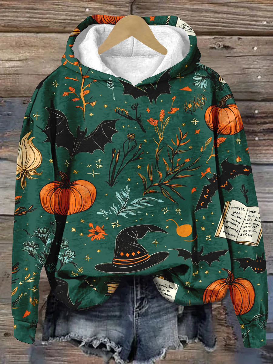 Halloween Art Print Unisex Hooded Long Sleeve Casual Sweatshirt