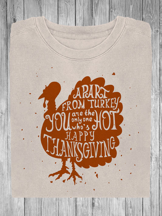 Unisex Thanksgiving Printed Casual Sweatshirt