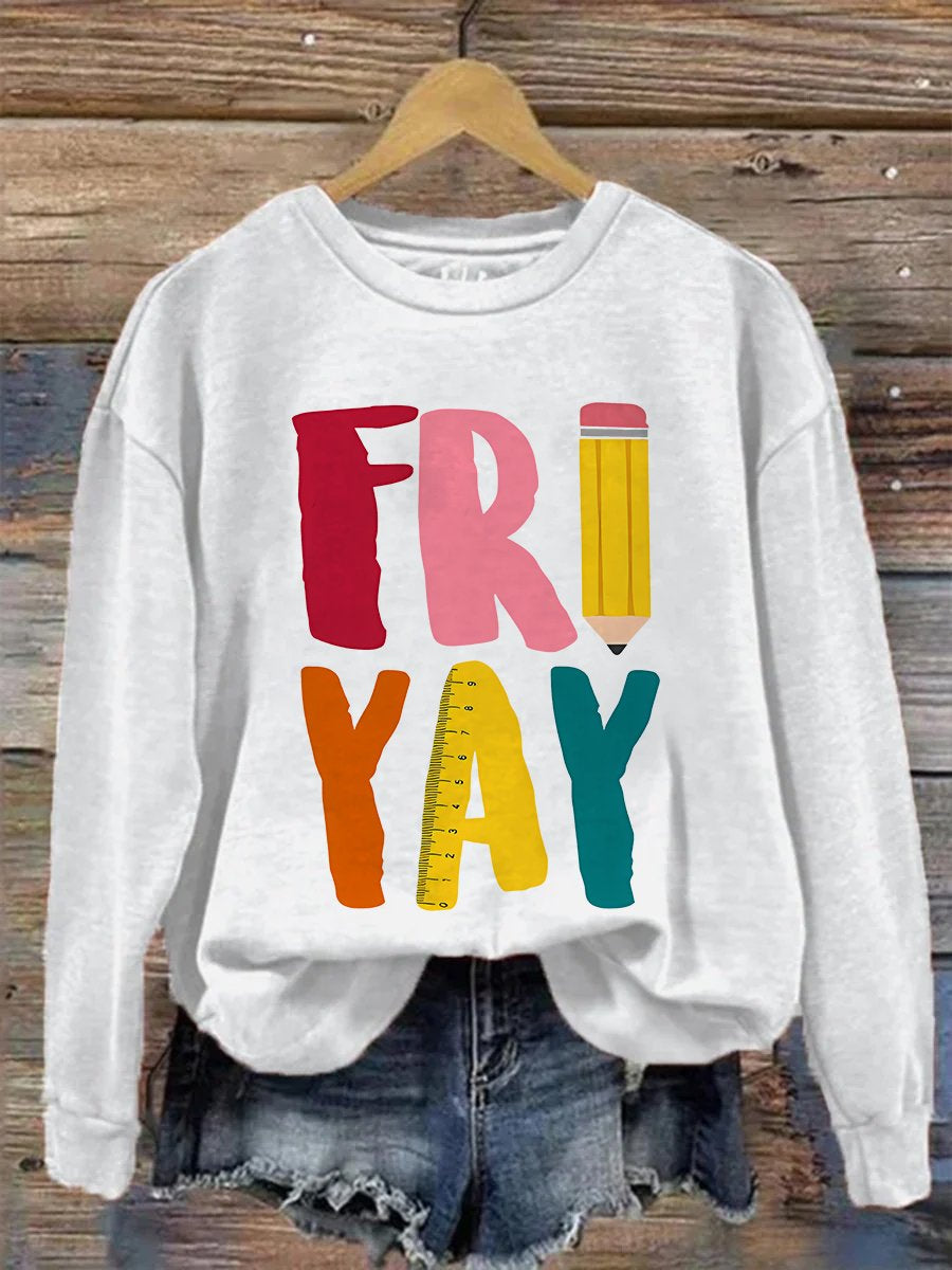 Fun Teacher Crew Neck Sweatshirt for Thanksgiving Gifts