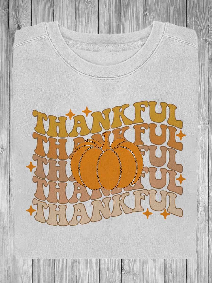 Unisex Thanksgiving Printed Casual Sweatshirt