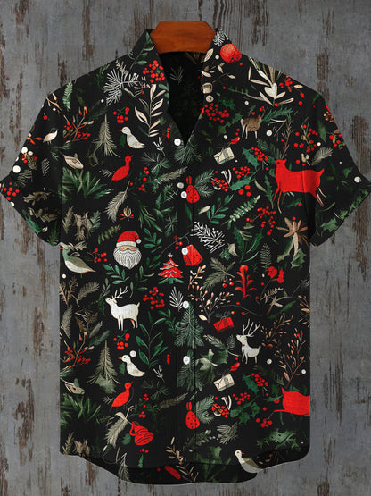 Christmas Graphic Print Casual Shirt