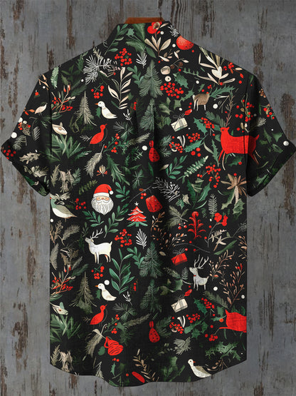 Christmas Graphic Print Casual Shirt