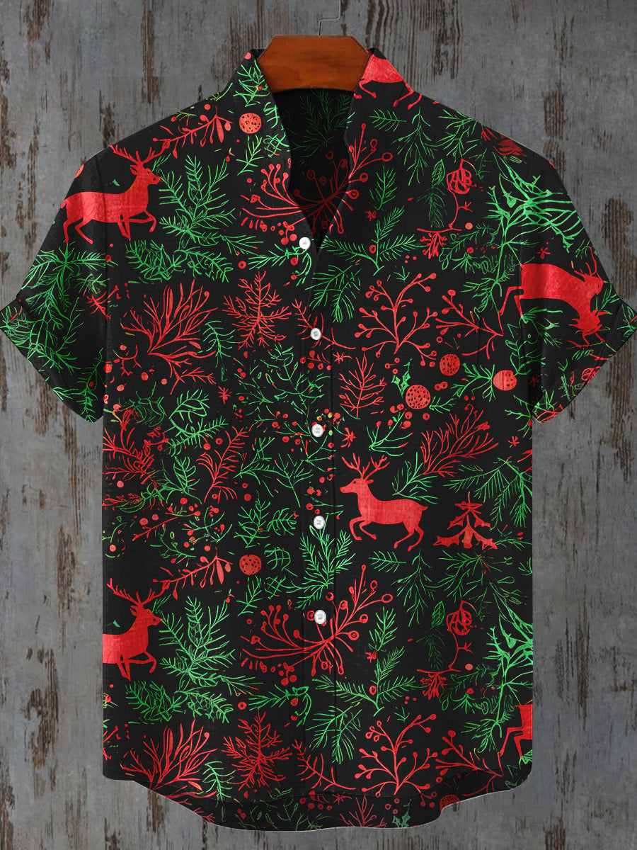 Christmas Graphic Print Casual Shirt