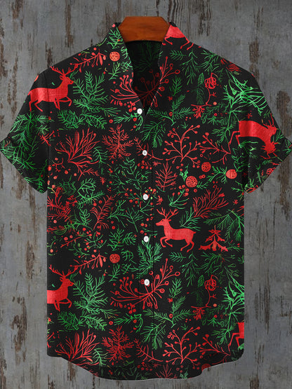 Christmas Graphic Print Casual Shirt