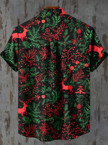 Christmas Graphic Print Casual Shirt