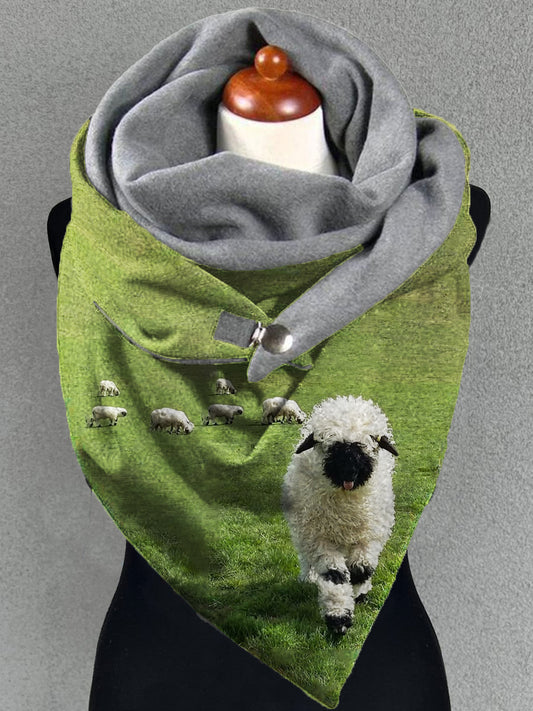 Unisex Prairie Sheep Pattern Casual Warm Scarf