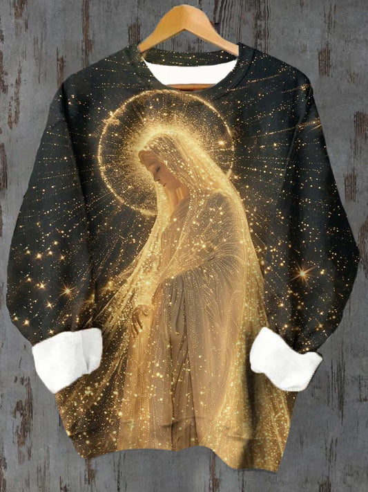 Unisex Tarot Madonna Pattern Casual Crew Neck Sweatshirt