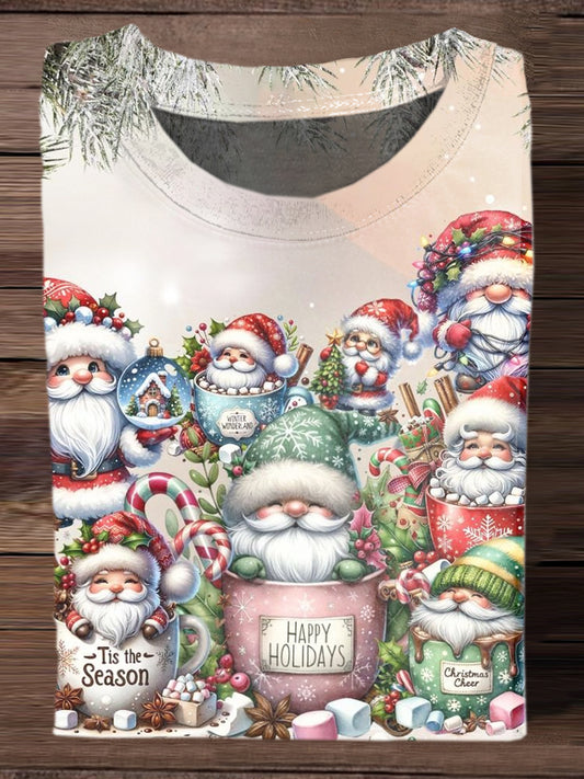 Fashionable And Elegant Christmas Art Print Short-Sleeved T-shirt