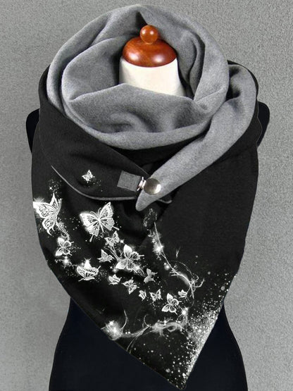 Women's Butterfly Print Casual Warm Scarf