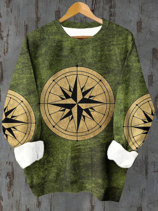 Unisex Tarot Card Astrology Wheel of Life Casual Crew Neck Long Sleeve Sweatshirt