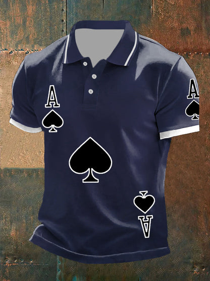 Men's Texas Hold'em Ace of Spades tops