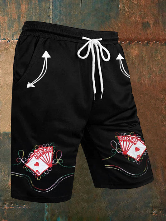 Men's vintage poker shorts