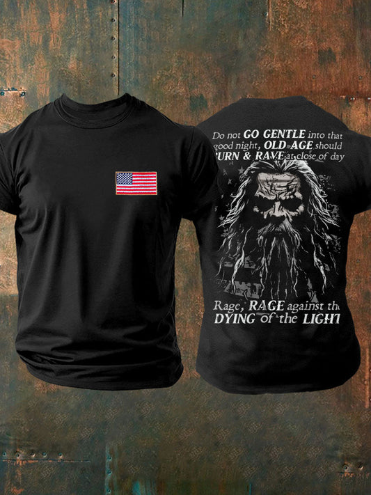 Men's 4th of July Independence Day Patriotic Flag Printed T-shirt