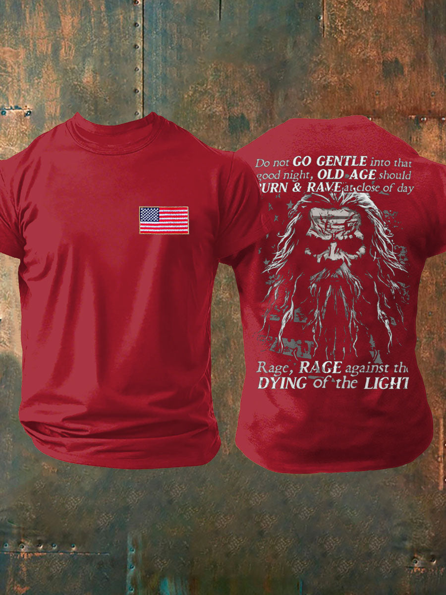 Men's 4th of July Independence Day Patriotic Flag Printed T-shirt