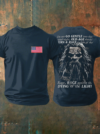 Men's 4th of July Independence Day Patriotic Flag Printed T-shirt