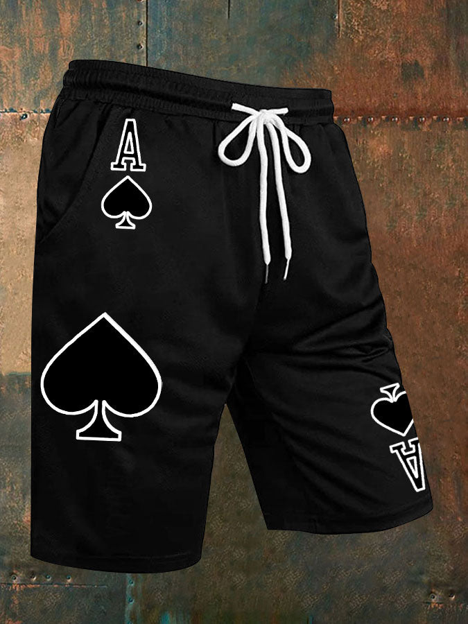 Men's Poker Ace of Spades shorts