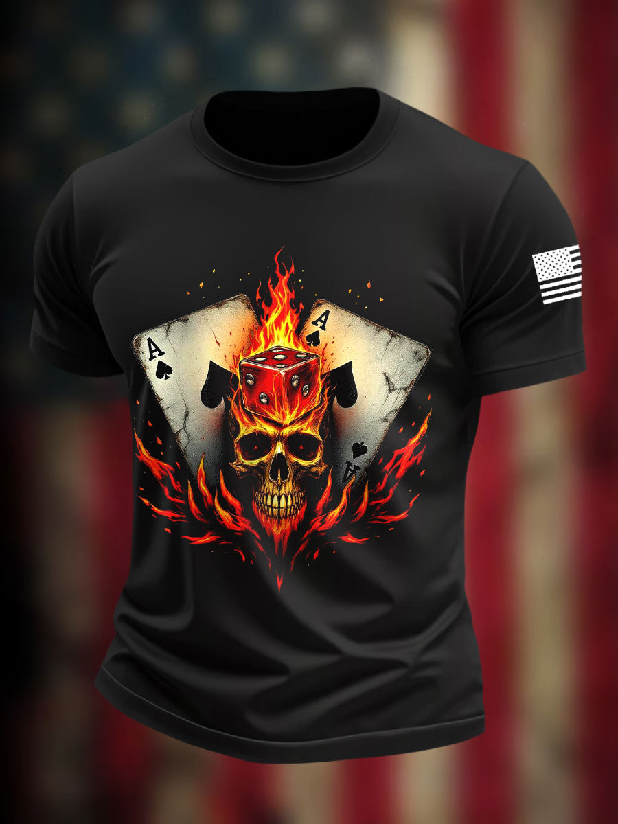 Men's Skull Ace of Spades Poker T-shirts