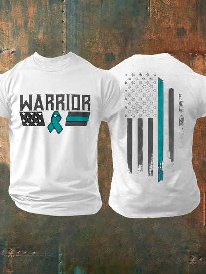 Men's PTSD Awareness Veteran Printed T-shirt