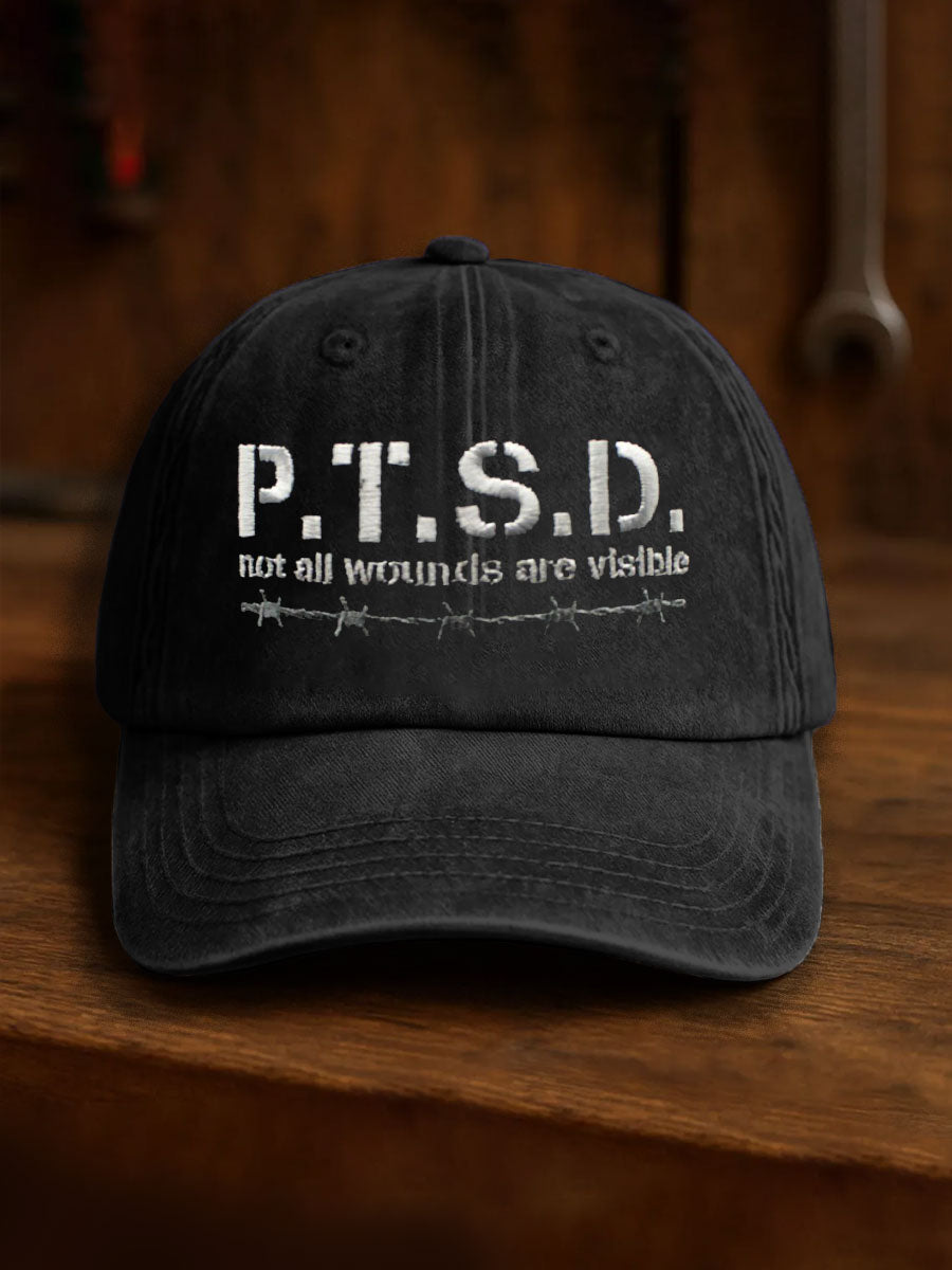 Unisex PTSD Awareness Veteran Printed Hat
