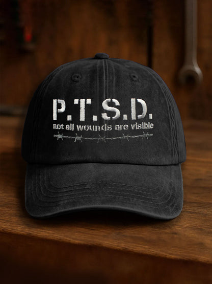 Unisex PTSD Awareness Veteran Printed Hat