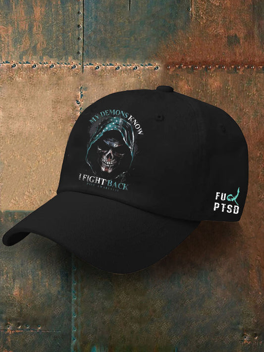 Unisex PTSD Awareness Veteran Printed Hat
