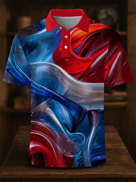 Men's Independence Day Printed Button-Down Shirt