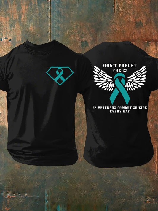 Men's Vintage PTSD Cognitive Veteran Print T-Shirt