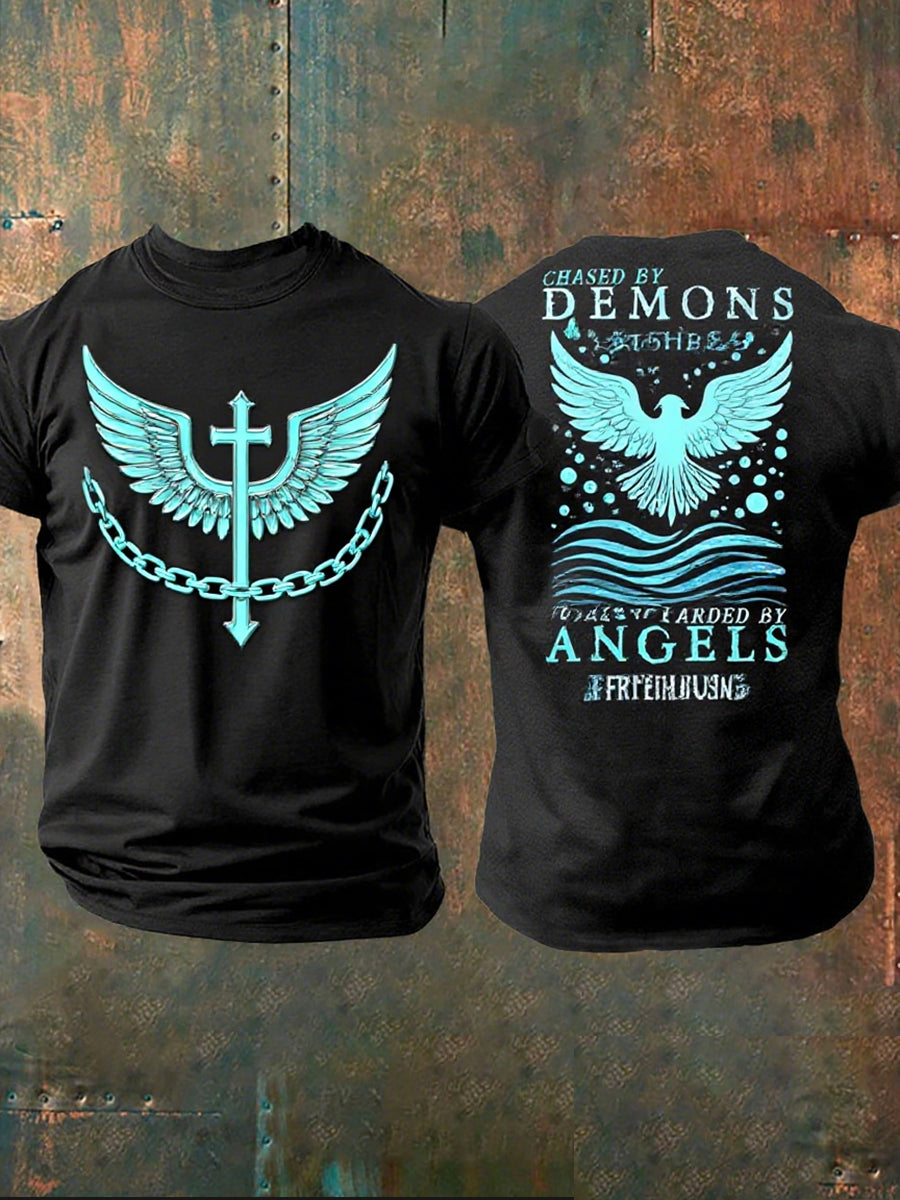 Men's PTSD Awareness Veteran Print Casual T-Shirt