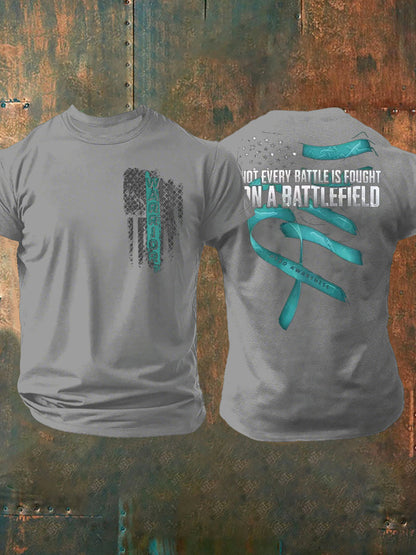 Men's PTSD Awareness Veteran Printed T-shirt